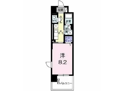 グレイス コート(1K/5階)の間取り写真