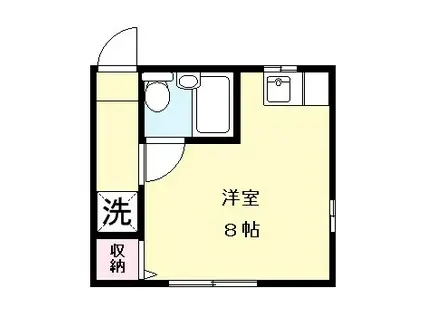 スプリングハイツ(ワンルーム/1階)の間取り写真