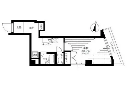 ステージファースト大塚(1K/4階)の間取り写真
