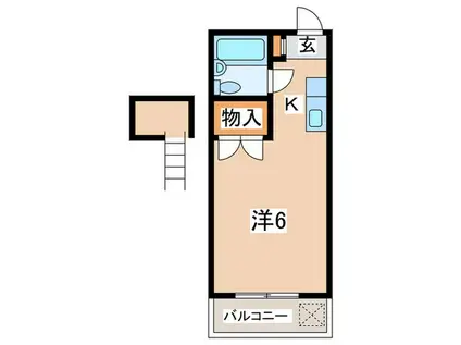 ドリームハウス鶴川(1K/2階)の間取り写真
