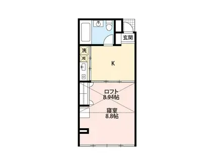 T-STYLE目白(1DK/3階)の間取り写真