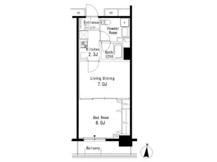 パークアクシス亀戸(1LDK/10階)の間取り写真