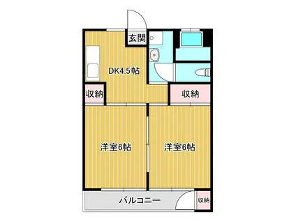 坂井ビル(2DK/5階)の間取り写真