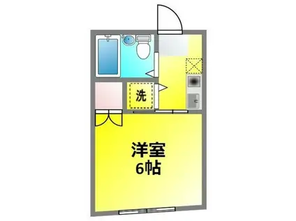 イーストハイツ(1K/1階)の間取り写真