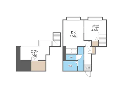 ハイデンス曙(1LDK/2階)の間取り写真
