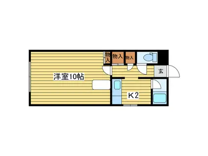 フォーシーズン1(1K/1階)の間取り写真