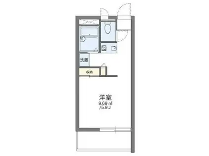 レオパレスケーン(1K/3階)の間取り写真