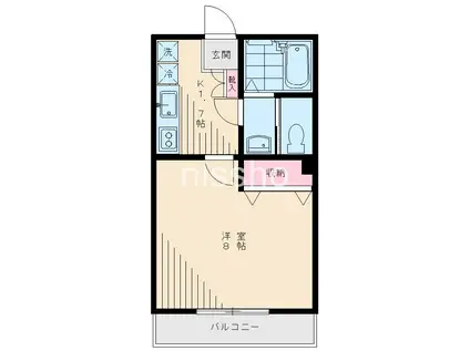 グランドセントラル(1K/2階)の間取り写真