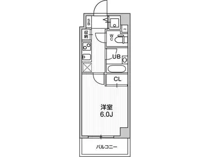 コンシェリア新橋(1K/5階)の間取り写真