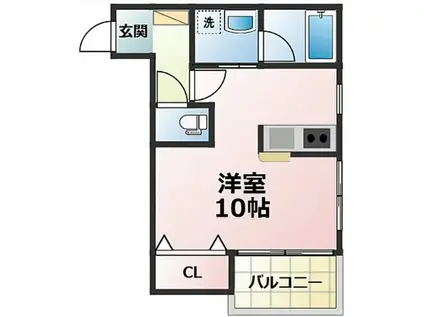 CASAICHIKAWA DAIMONDO-RI(ワンルーム/3階)の間取り写真