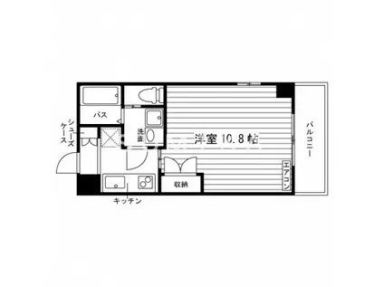 パティオ東古松(1K/5階)の間取り写真