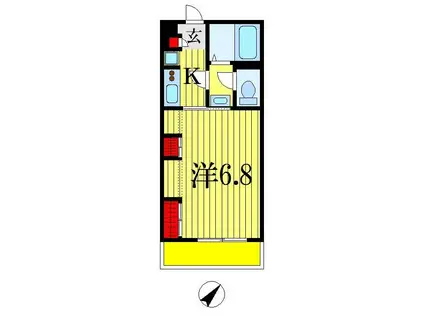 リブリ ミライフ(1K/2階)の間取り写真