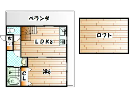 チャペルコンサート(1LDK/12階)の間取り写真