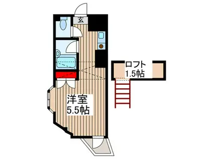 シティパレス狭山(ワンルーム/3階)の間取り写真