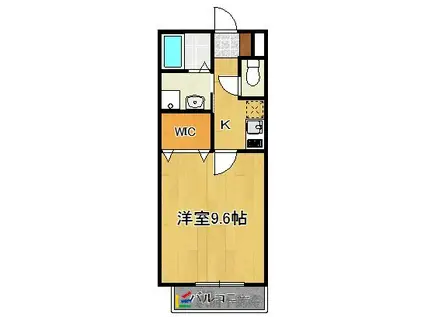 シュトラーゼ鳥栖(1K/2階)の間取り写真