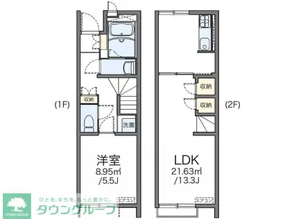 レオネクスト明神(1LDK/1階)の間取り写真