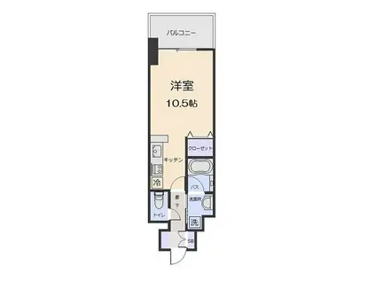 AMBER HOUSE HORITA(ワンルーム/10階)の間取り写真