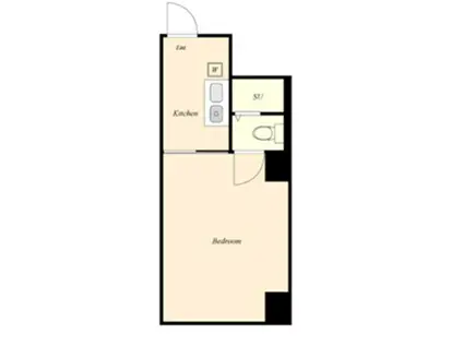 ジュエル浜離宮(1K/4階)の間取り写真