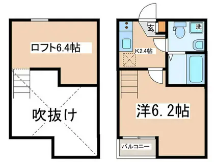 プラム相武台(1K/1階)の間取り写真