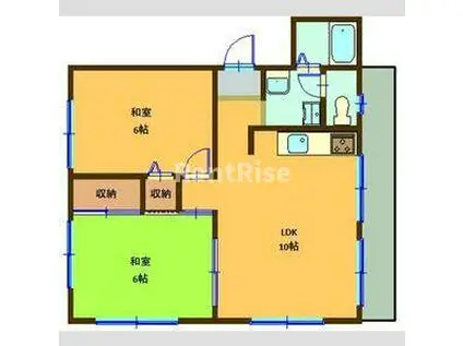 メゾンスガワラ(2LDK/1階)の間取り写真