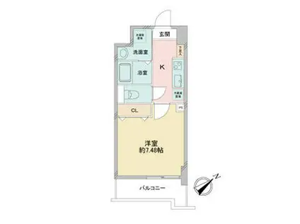 アプリーレ千代田(1K/9階)の間取り写真