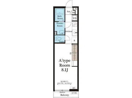 リブリ・BEAR BOY(1K/3階)の間取り写真