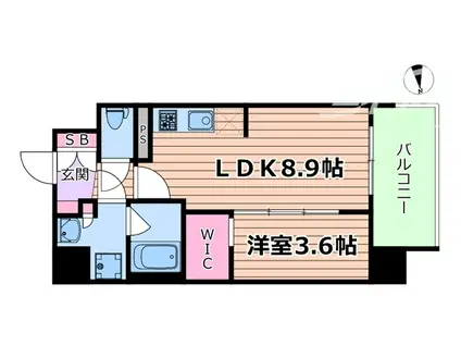 シーズンフラッツ福島(1LDK/8階)の間取り写真