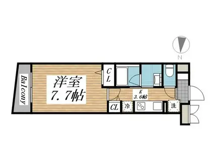クリオ ラモード学芸大学II(1K/3階)の間取り写真