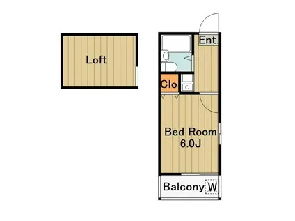 ぱれすこーと(1K/2階)の間取り写真