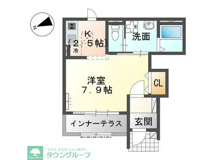 ラック フォレスト(1K/1階)の間取り写真