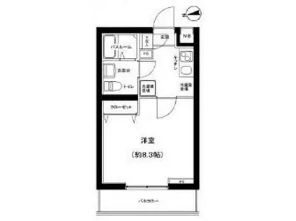 パティーナ大森TRIA(1K/4階)の間取り写真