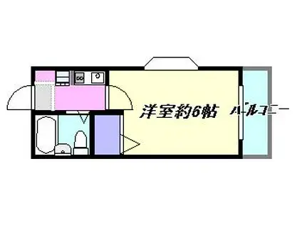 第3山田ハイツ(1K/3階)の間取り写真