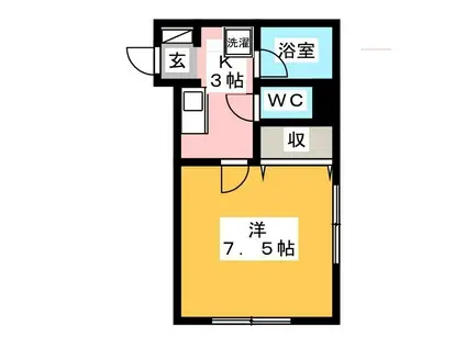 CQレジデンス赤羽西(1K/4階)の間取り写真