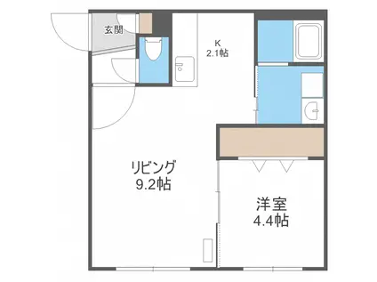 HOUSE OF MARQUIS XI(1LDK/1階)の間取り写真