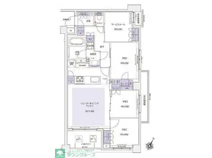 マスターズ ヒル横濱紅葉坂(3SLDK/2階)の間取り写真