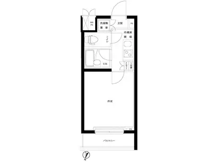 ルーブル神楽坂参番館(1K/4階)の間取り写真