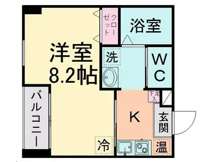 グラン・ドミール仙台駅東(1K/10階)の間取り写真