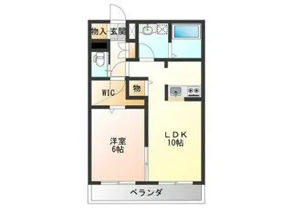 パールキューブ(1LDK/3階)の間取り写真