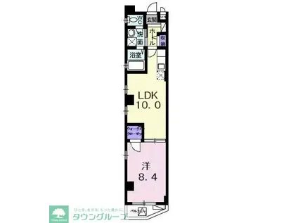 プラシード・K(1LDK/4階)の間取り写真