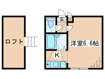 パル・なでしこ(1K/1階)の間取り写真