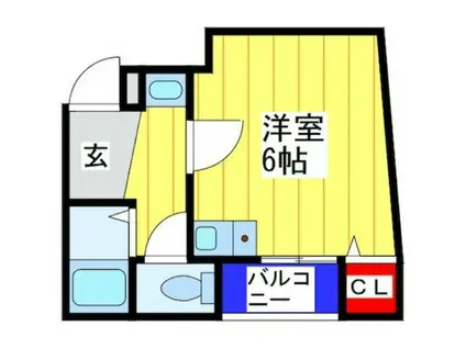 エルエムヒルズ堂ヶ芝(ワンルーム/2階)の間取り写真