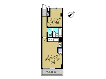 DRホームズ三鷹II(1LDK/3階)の間取り写真