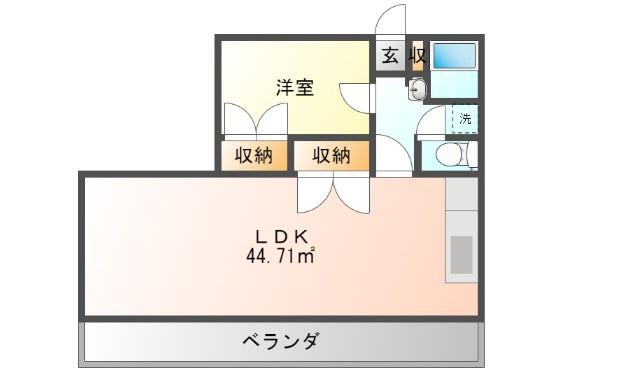 山陽電鉄網干線 西飾磨駅 徒歩18分 3階建 築30年(1LDK/1階)の間取り写真