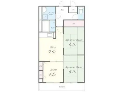 シャルマンシェソワ(3DK/4階)の間取り写真