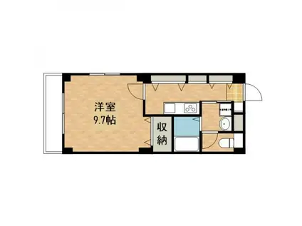 E.プリムローズ(1K/4階)の間取り写真