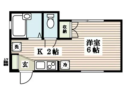 クリオス(ワンルーム/1階)の間取り写真