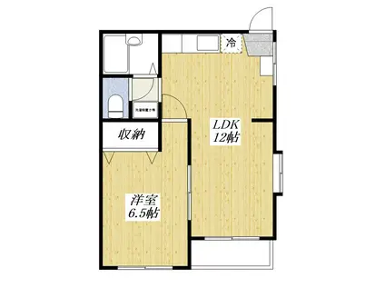 ハイツサトウ(1LDK/2階)の間取り写真