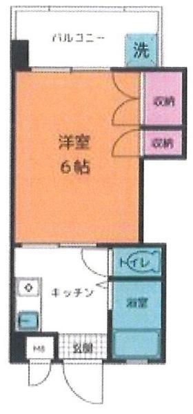 エビスビル(1K/3階)の間取り写真