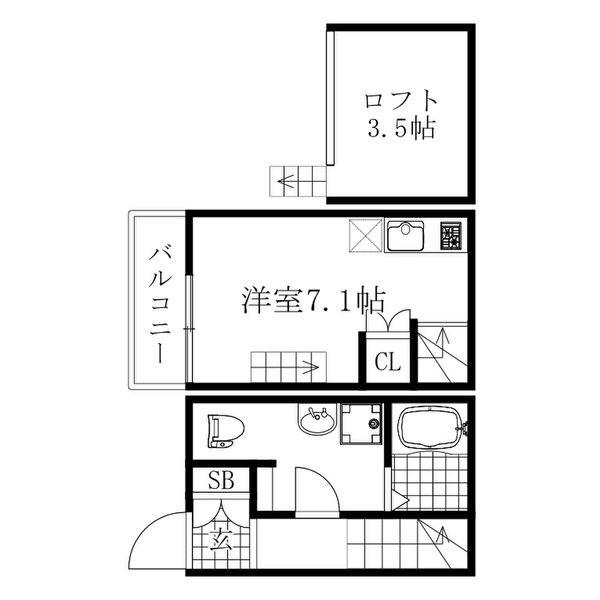 LE COCON 本星崎町(ワンルーム/1階)の間取り写真