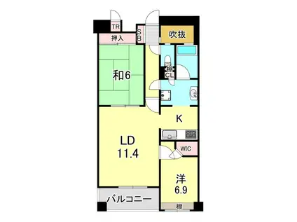 甲南山手ガーデンハウス(2LDK/3階)の間取り写真